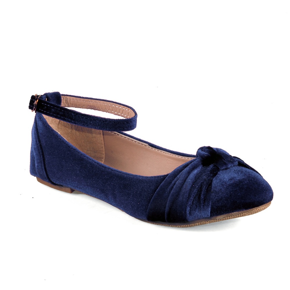 F13105 Knotted Front Ankle Strap Women's Flats
